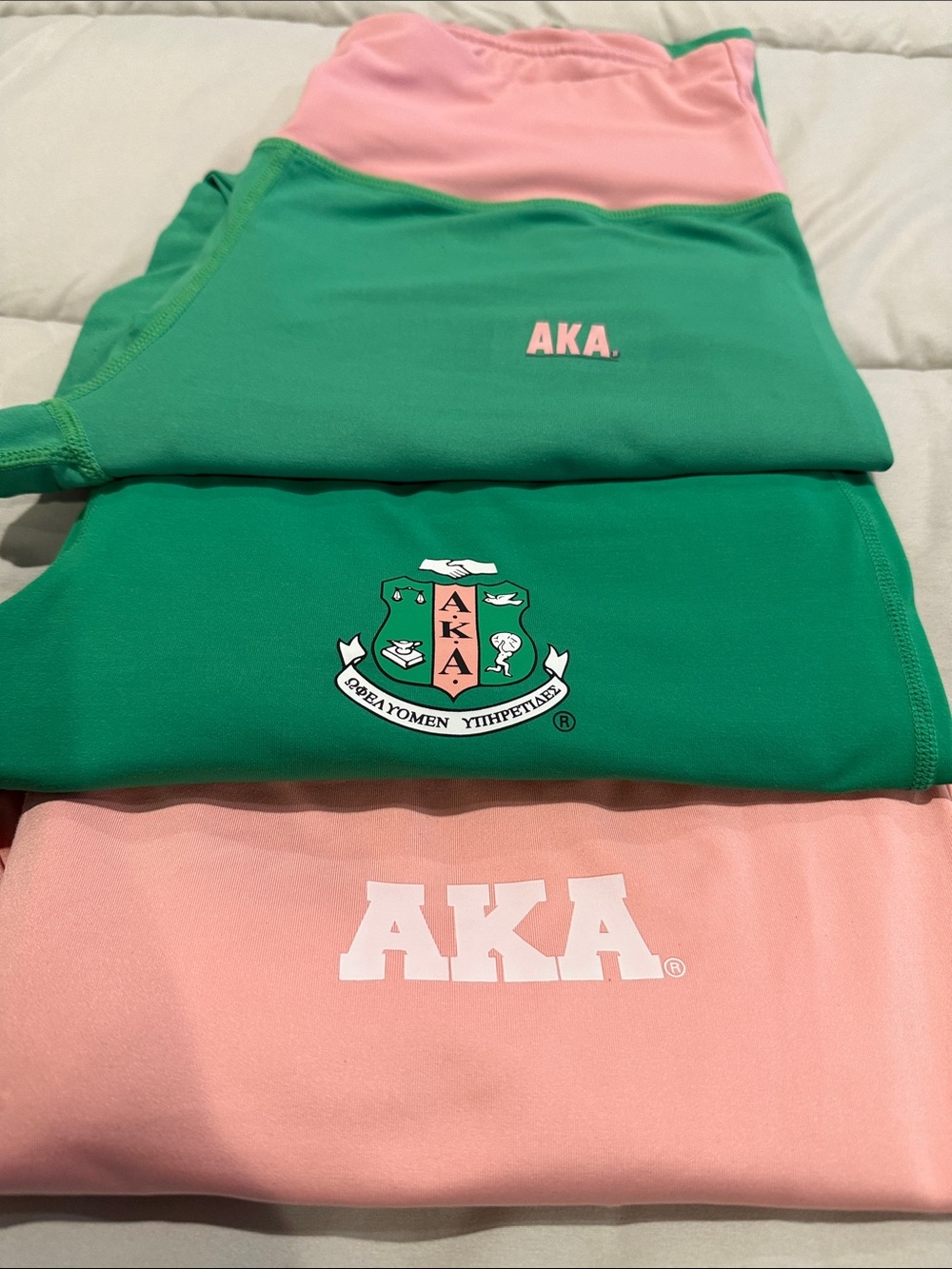 Alpha Kappa Alpha Pink & Green Performance Leggings Bundle